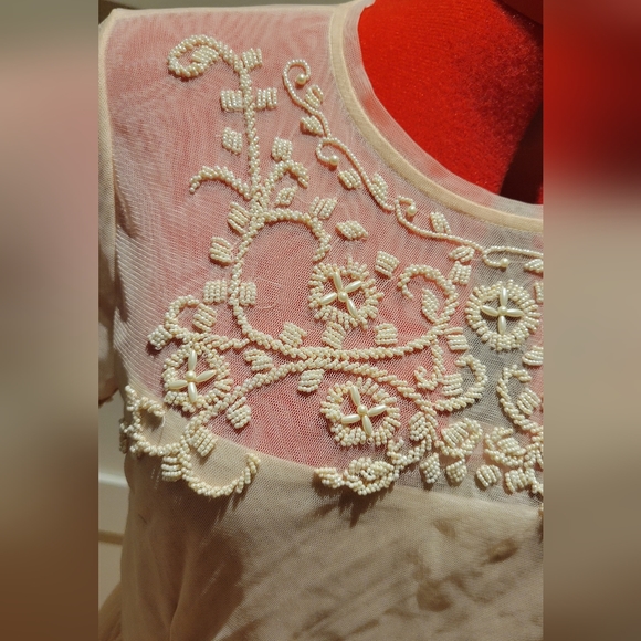 CeCe cream rustic country cocktail dress - Picture 3 of 4